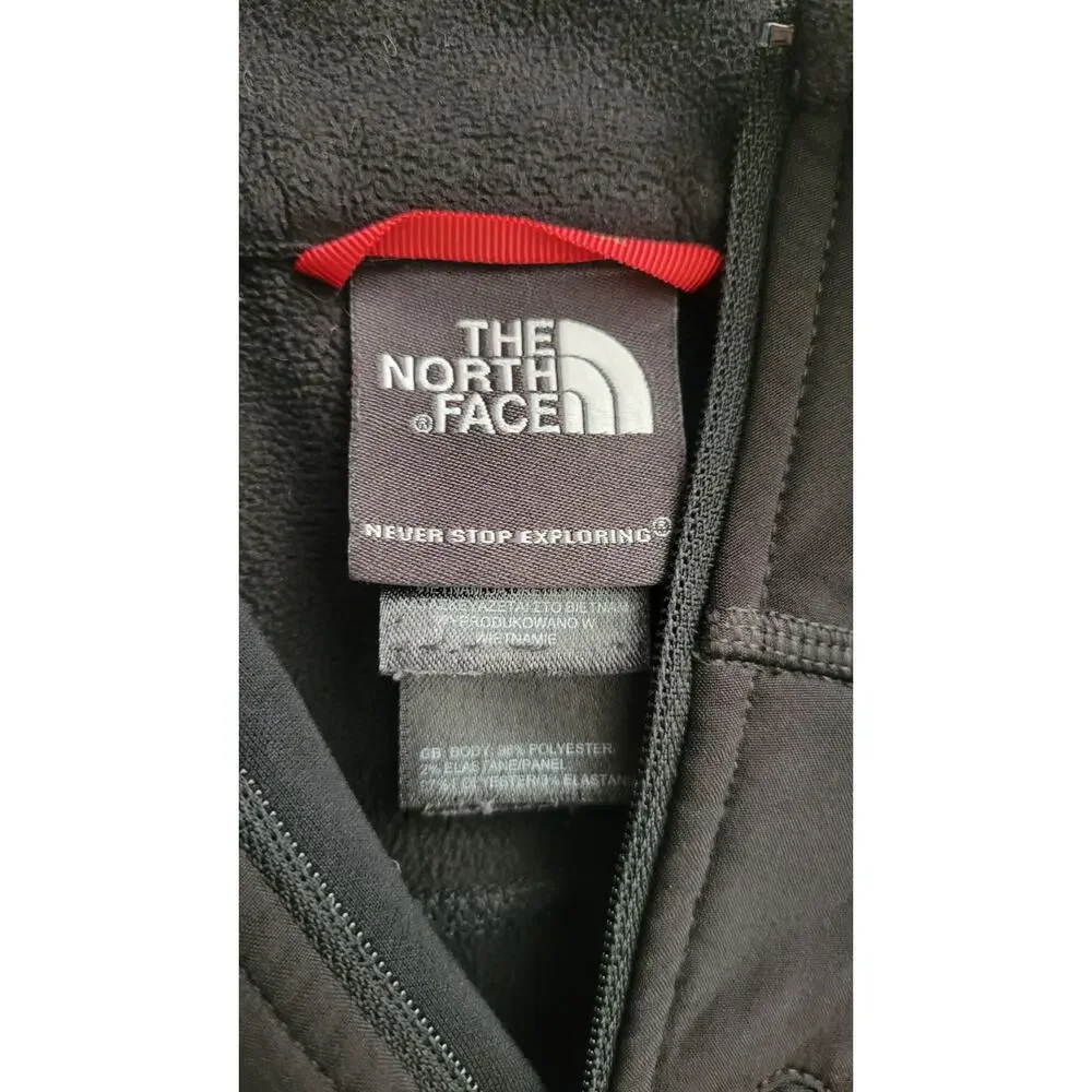 The North Face Men's Medium Black 1/2 Zip Fleece Pullover Stretch Chest Pocket